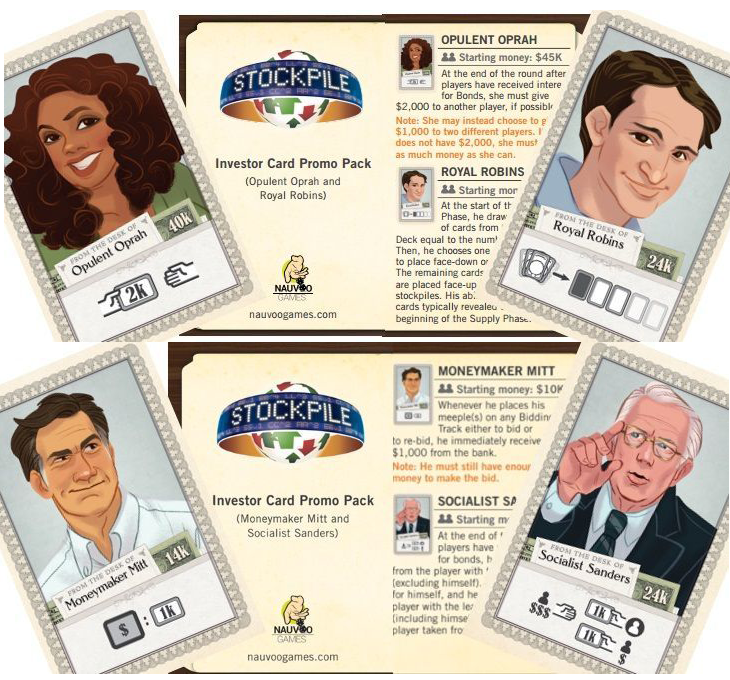 StockPile: Investor Card promo packs #1 & #2